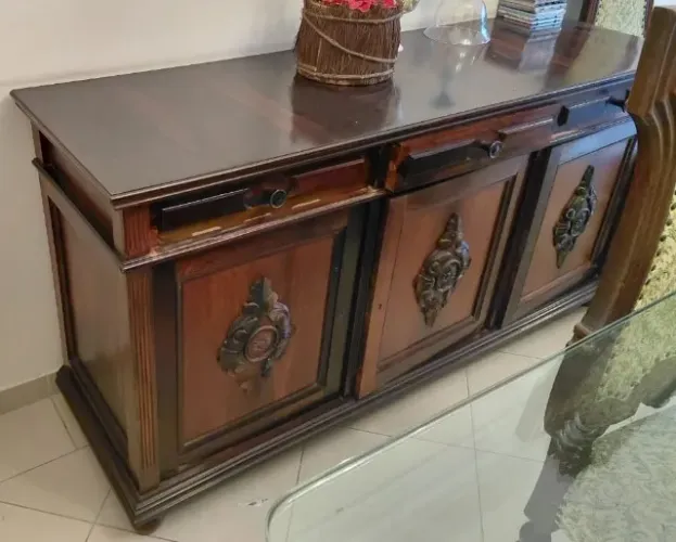 balcão buffet antigo de madeira maciça
