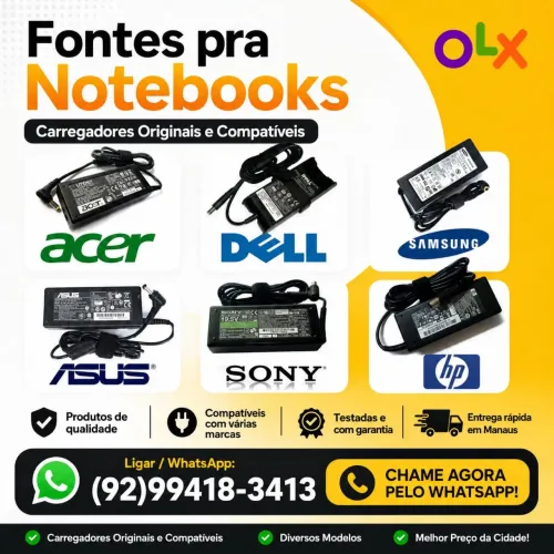 Temos Fontes original pra Notebooks
