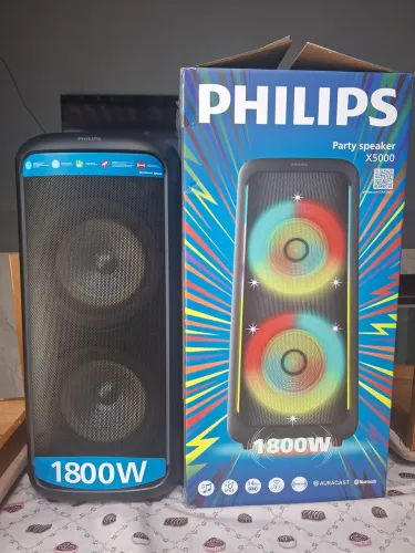Caixa De Som Bluetooth Tax5000/78, 1800w, Philips, Preto, Party Speaker