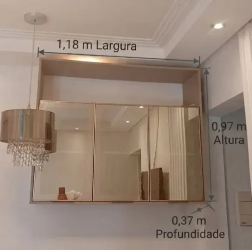 Armário Aéreo 100%MDF Vidro reflecta