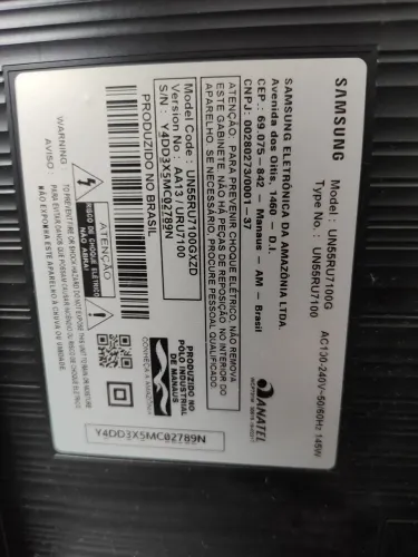 TV Samsung 4k 55 polegadas com display quimado