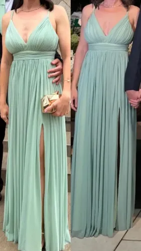VESTIDO FESTA MADRINHA VERDE MENTA