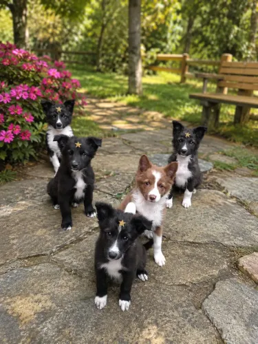 Perfeitinho filhotes de Border collie machos e fêmeas