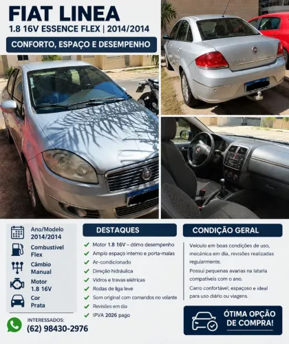 Fiat Linea Essence 1.8 Flex 16V 4P 2014