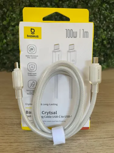 Cabo Baseus tipo c dupla proteção 100W 1M