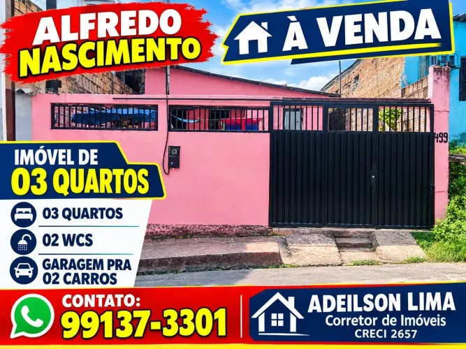 ALFREEDO NASCIMENTO, 90 Mil de entrada, Imóvel de 03 Qtos, 02 Wcs