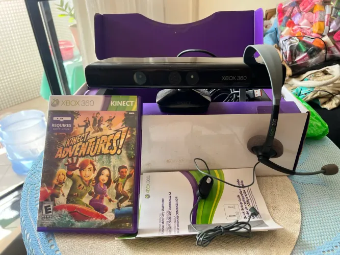 Kinect + headset + Jogo XBOX 360