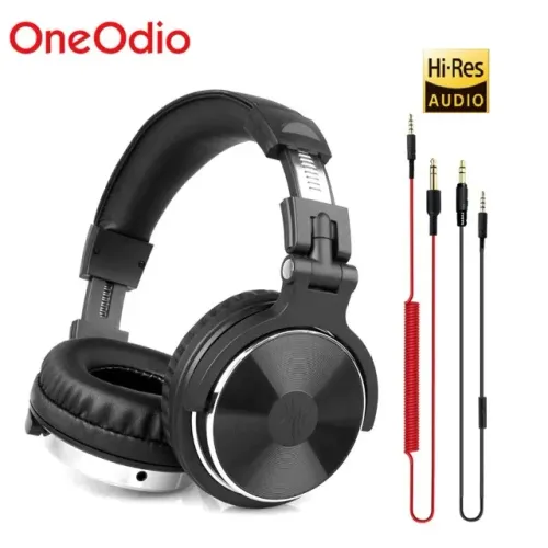 Fone de Ouvido DJ/Estúdio OneOdio Studio Pro 10 Preto, Falante 50mm Neodimio Cabo P2 P10