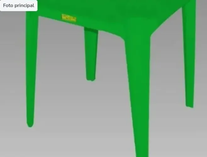 Mesa de plastico verde 80 reais COM 4 CADEIRAS