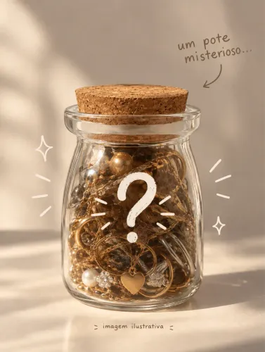 Pote de joias e semi-joias misterioso