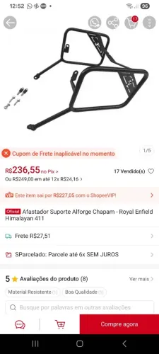 Afastador de alforge Royal enfield himalayan 411