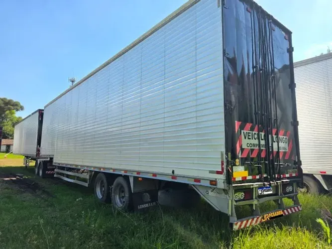bitrem bau ano 2012 reta rebaixado linshalm 2+2 chassis deslizante com pneus 190m³