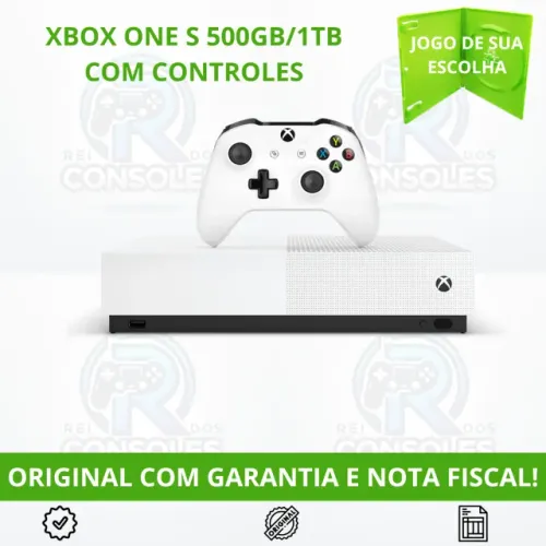 Xbox one s 1tb com Controles Garantia e nota fiscal