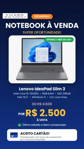 Notebook Lenovo IdeaPad Slim 3