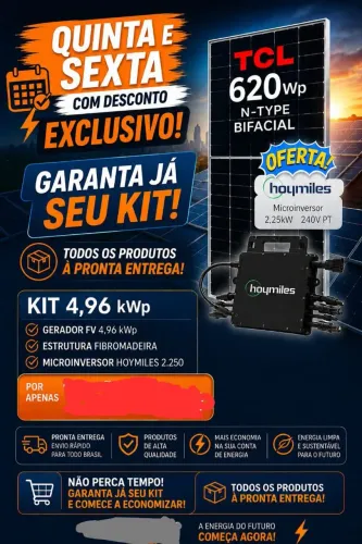 Vendo projeto com Kit energia solar 1500kwh/mes,reduz R$1.800 na sua conta de luz.parcelo.