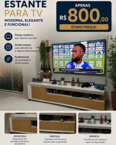 Painel para de TV de até 75 polegadas