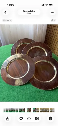 Sousplat de prata, 12 peças