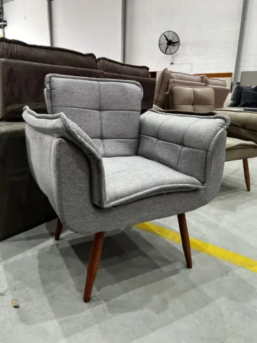POLTRONA EM LINHO APENAS 459,00 A VISTA - DIVERSAS CORES DISPONIVEIS 
