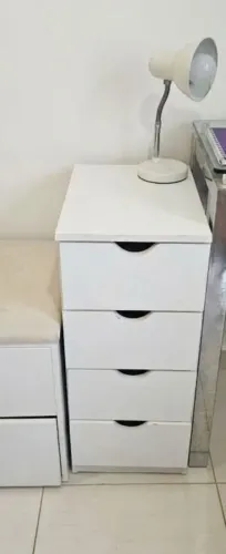 Gaveteiro/Organizador Branco 4 Gavetas