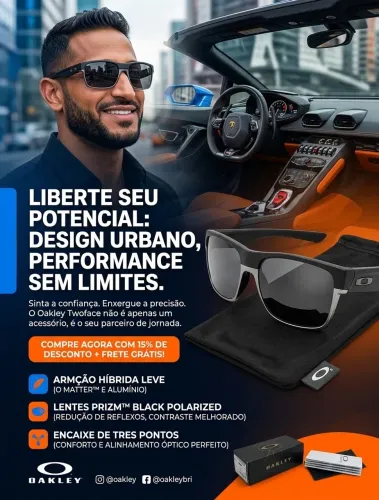 Óculos Oakley Twoface Prizm Polarized (Novo & NF) - Impecável