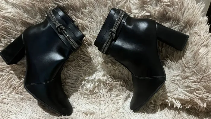 Bota Feminina lumiss strass salto alto