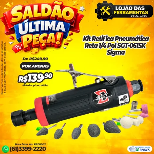 Kit Retifica Reta 1/4 Pol SGT-0615K Sigma