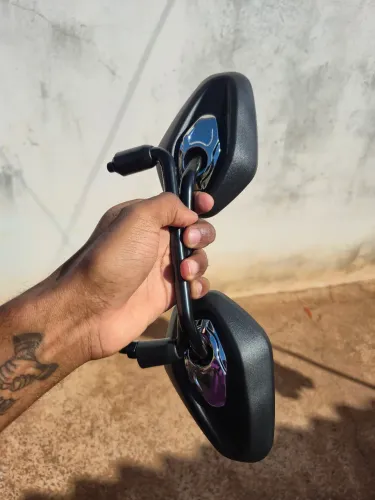Retrovisor tiger 1200 compatível com rosca HONDA titan todos os anos haste curta 