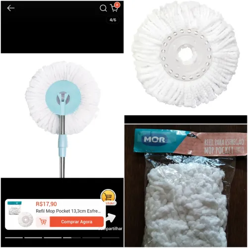 Refil mop 13cm MOR