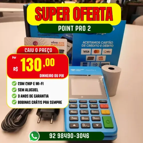 máquina de cartão point pro 2 com chip