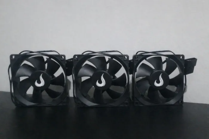 Kit 3 Fans Rise Mode Preto 120mm