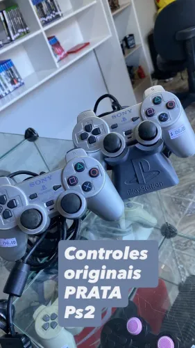 Controle PRATA  original ps2 