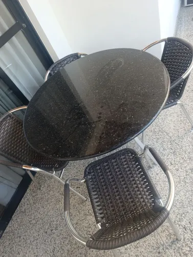 Conjunto completo mesa para varanda