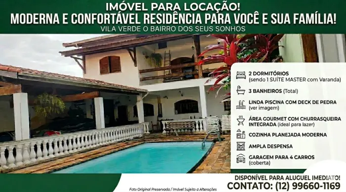 Sobrado com área e gourmet e piscina .