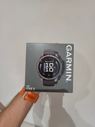 Relogio Garmin Fenix 9 47mm Cinza amoled saphira