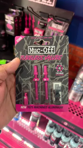 Válvula de Bicicleta Tubeless Muc-Off 60mm Alumínio Rosa