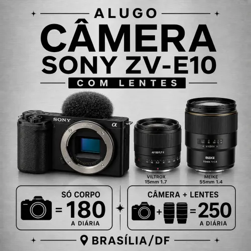 Aluguel de Câmera Sony