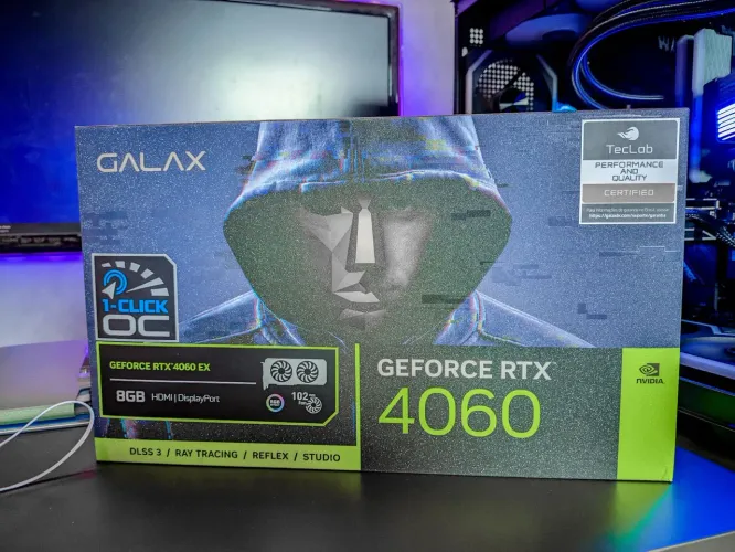 placa de vídeo Galax GEFORCE  RTX  4060 8G ARGB 