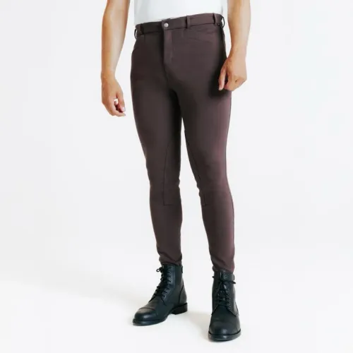 Culote de Equitação Masculino Fouganza 100 Marrom - PP