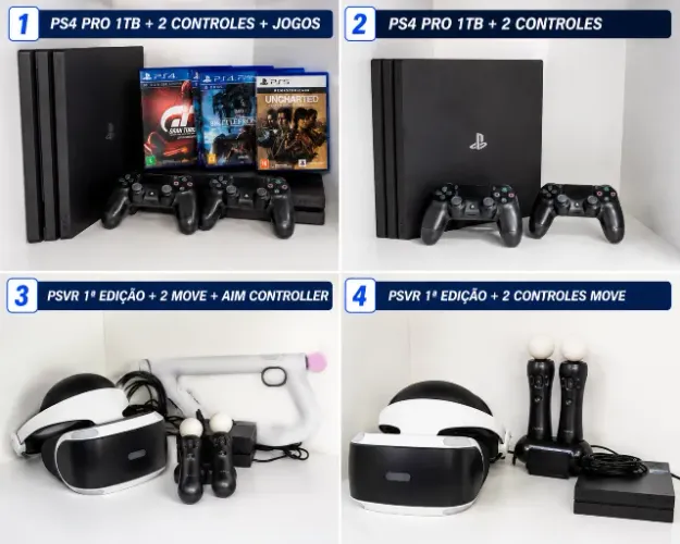 Ps4 Pro 1tb + Psvr 1a Edição (vários Jogos Inclusos) (Usado) -  Negocio partes no privado