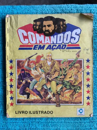 Álbum de figurinha Comandos em Ação ORIGINAL de 1987 faltam apenas 9 das 215