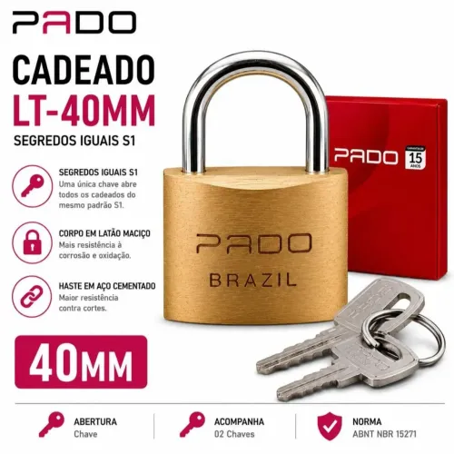 CADEADO PADO 40 MM 45 MM NOVO