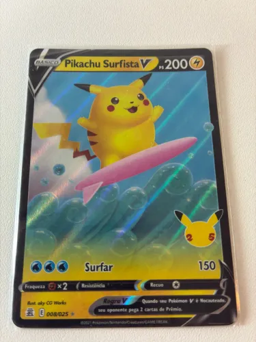 Carta Pokémon Pikachu Surfista