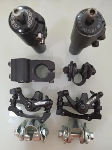 Par Pinça Freio, Mesa, Extensores e Abraçadeiras para Bike