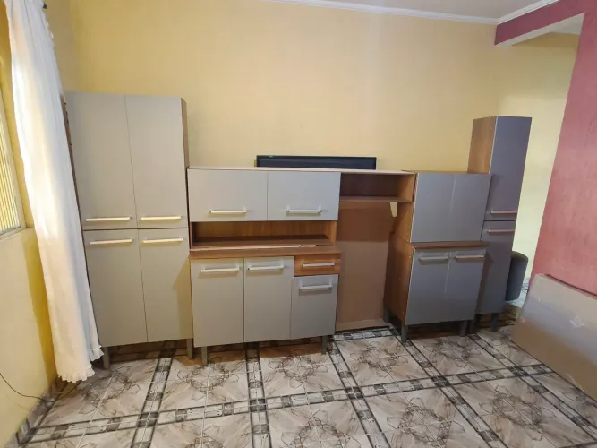 Armário de Cozinha Completa 325cm Cinza/Rustic Emilly Joy Madesa 01