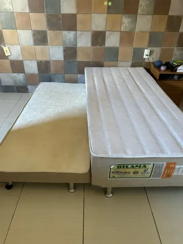Base de solteiro com cama auxiliar