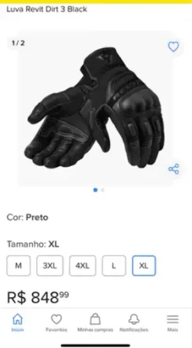 Luva Revit Dirt 3 Black
