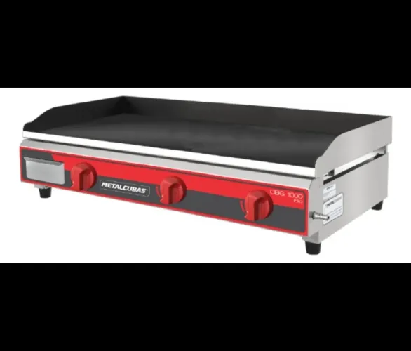 Chapa Metalcubas Bifeteira Inox Cbg 1000 Pro Gás