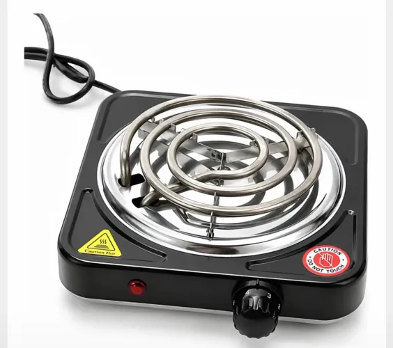 Fogão fogareiro eletrico portátil 1 boca 1000w 220v potente.