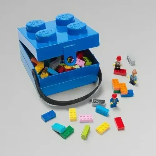 Lancheira Lego Com Alças Lancheira Infantil Lancheira Azul - Azul
