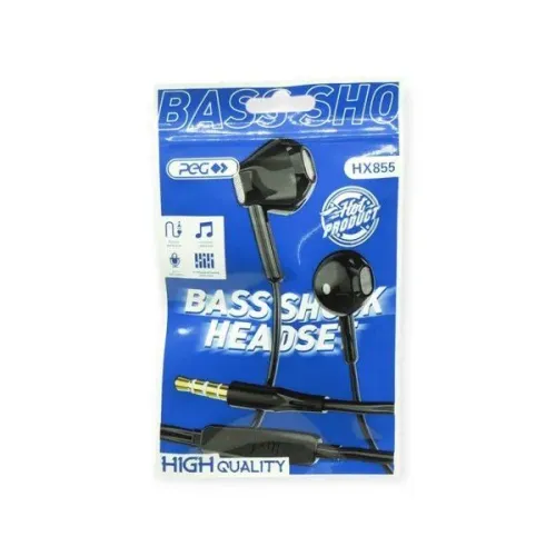 Fone Ouvido P2 Bass Shock Headset Peg Hx855